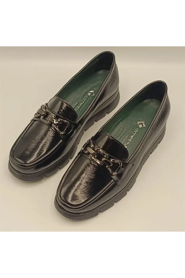 Chaussures décontractées pour femmes Pena en cuir verni froissé