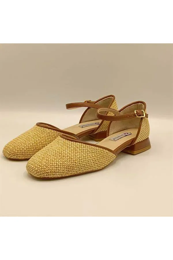 Ellinor Naturel Düz Topuklu Babet