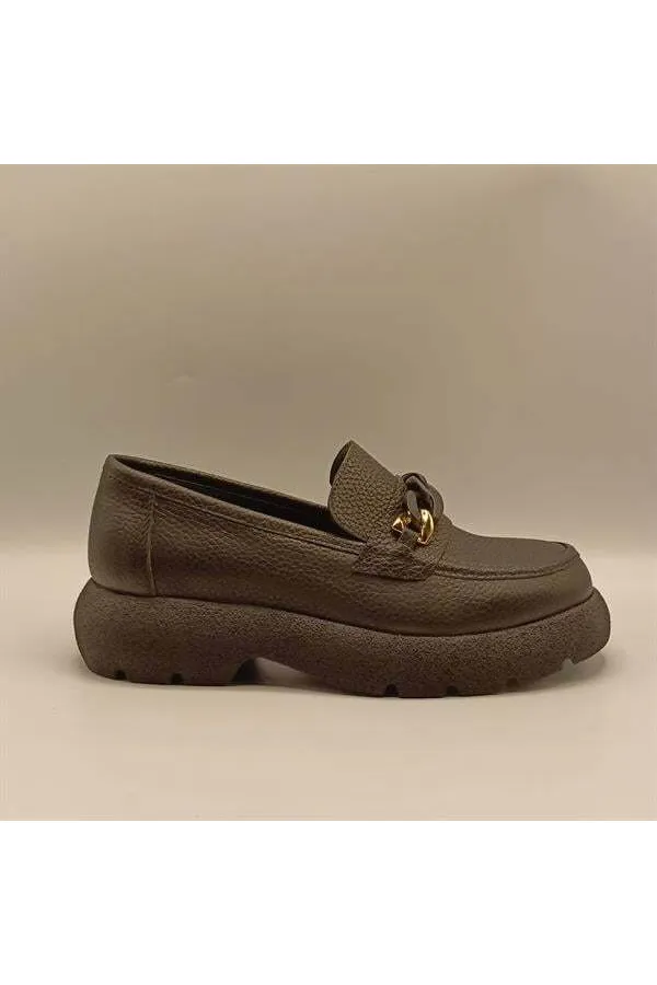 Anatolia Siyah Deri Kadın Günlük Ayakkabı