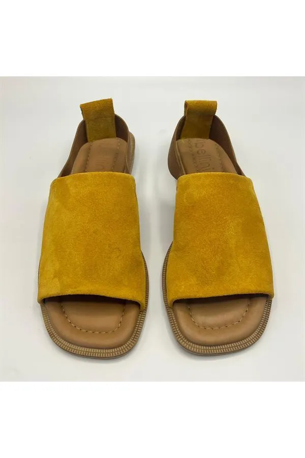 Bellini Mustard Suede Leather Women's Sandals | Comfortable and Stylish Design