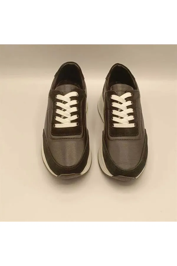 Ametist Collection Como Black Women's Leather Sneakers – Stylish & Comfortable Design