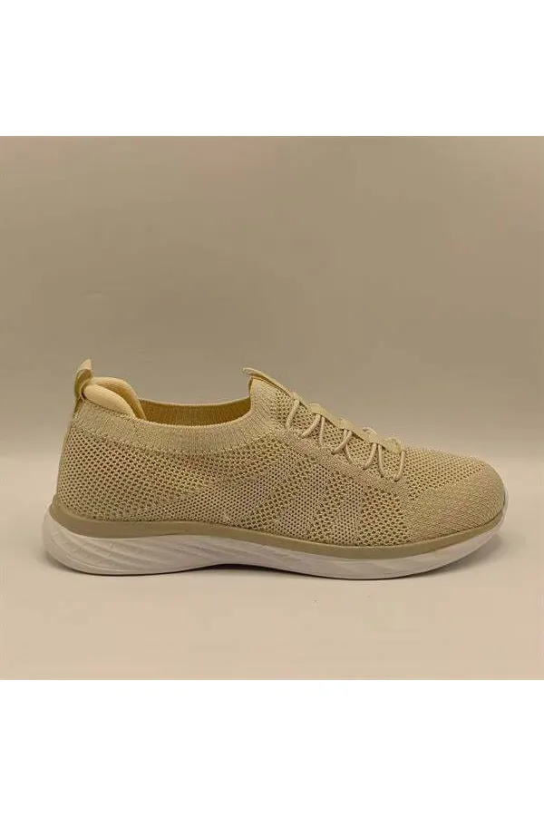 Adara Beige Women's Athletic Shoes – Comfortable & Lightweight Design