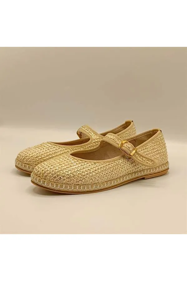 Lotus Beige Ballet Flats