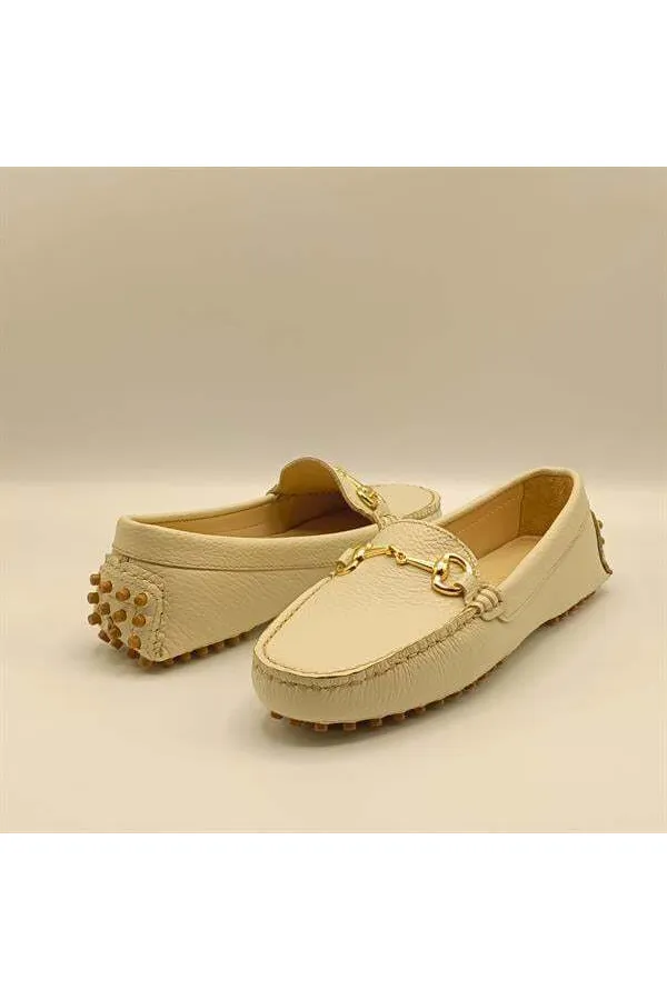 Chaussures décontractées pour femmes Diana en cuir beige