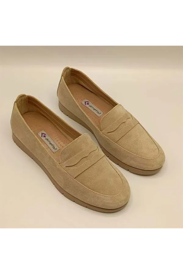 Adonia Beige Suede Women's Casual Shoes