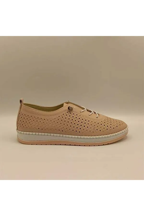 Ametist Exclusive Lugano Powder Genuine Leather Women's Sneaker – Handcrafted and Comfortable