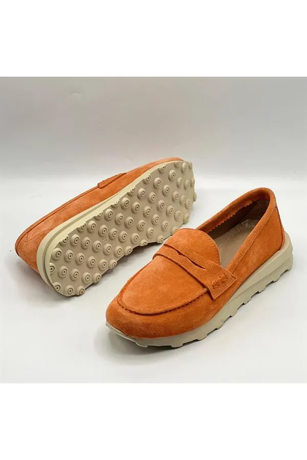 Carle Turuncu Kadın Loafer