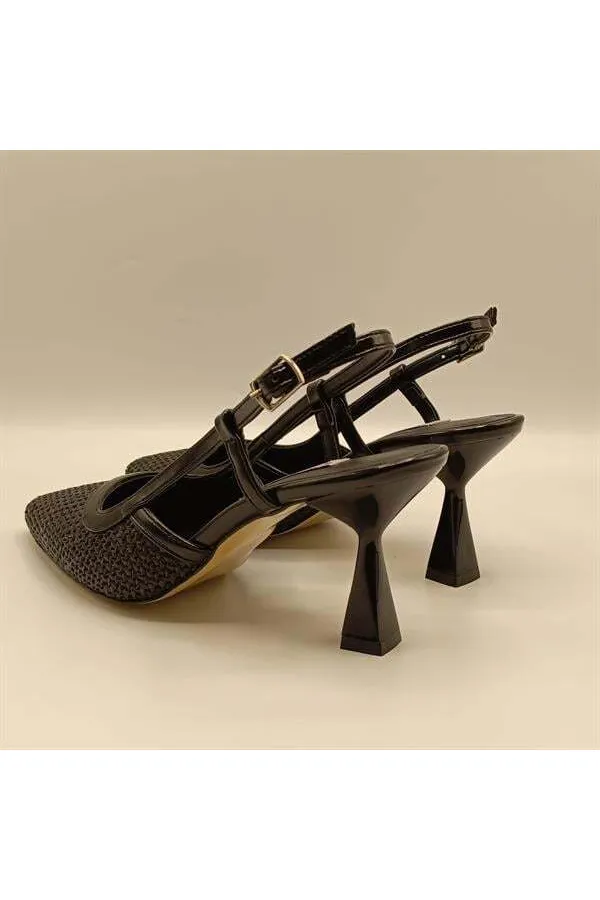 Abbey Siyah İnce Topuklu Ayakkabı