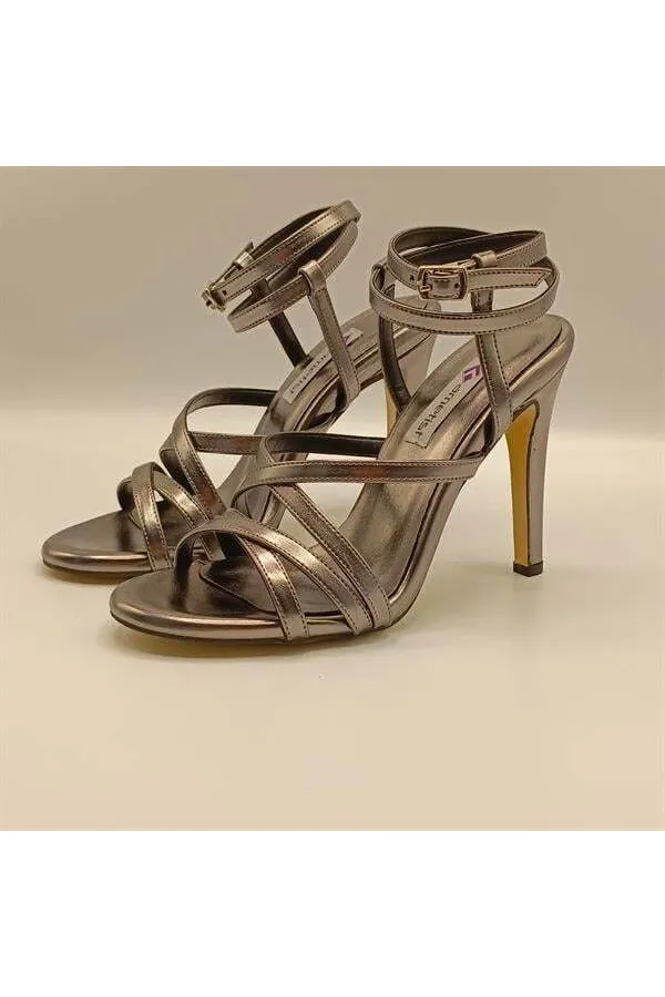 Rebecca Platinum Heeled Sandals