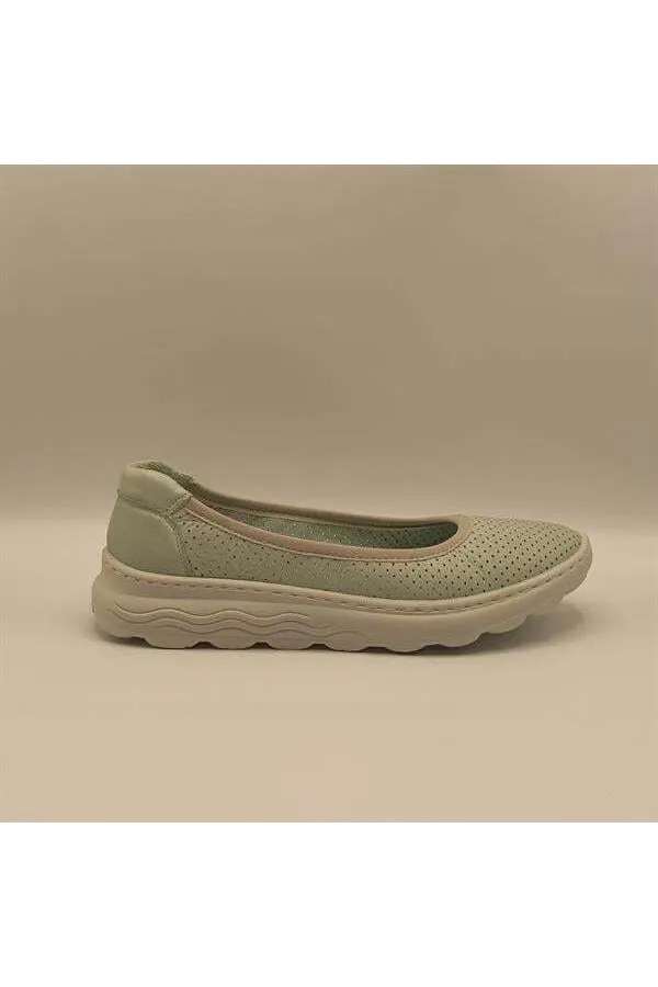 Adela Turquoise Leather Casual Women's Shoes
