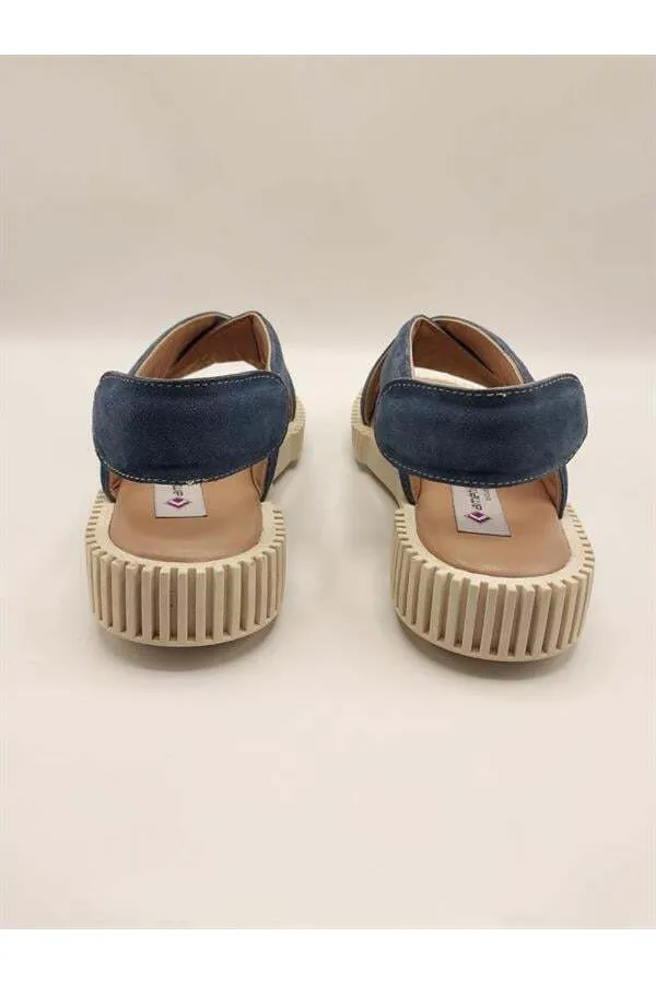 Juana Sandalet – Lacivert Süet | Günlük