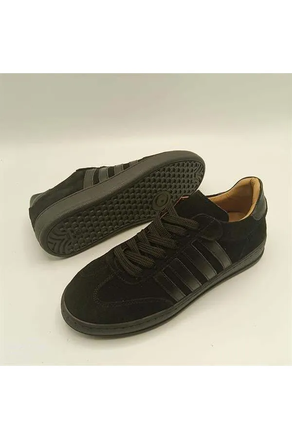 Elio Siyah Süet Kadın Sneaker – Gerçek Deri, Yeni Sezon Sonbahar/Kış