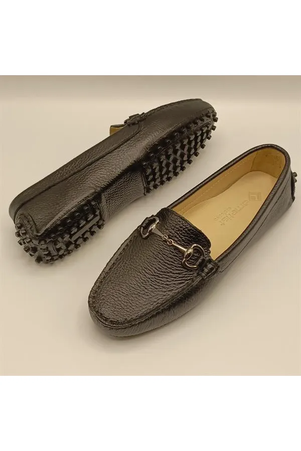 Diana Black Leather Casual Women's Shoes