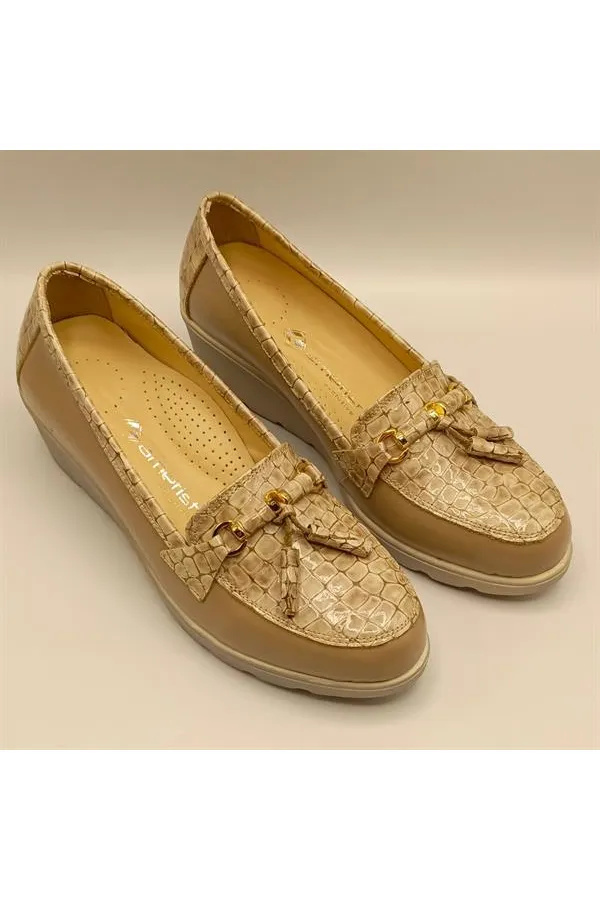 Lexi Beige Casual Women's Shoes | Genuine Leather, Comfortable Sole | Handcrafted