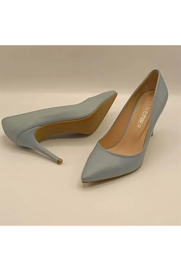 Carleen Blue Leather Stiletto