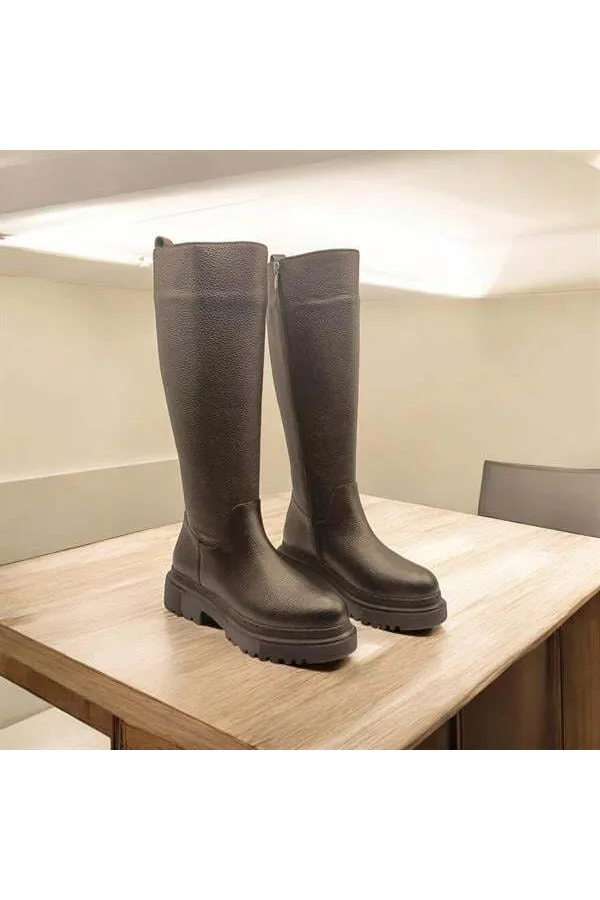 Bottes Rider en cuir noir pour femmes