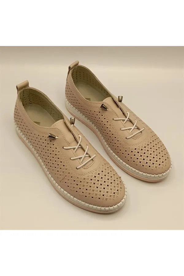 Ametist Exclusive Lugano Powder Genuine Leather Women's Sneaker – Handcrafted and Comfortable