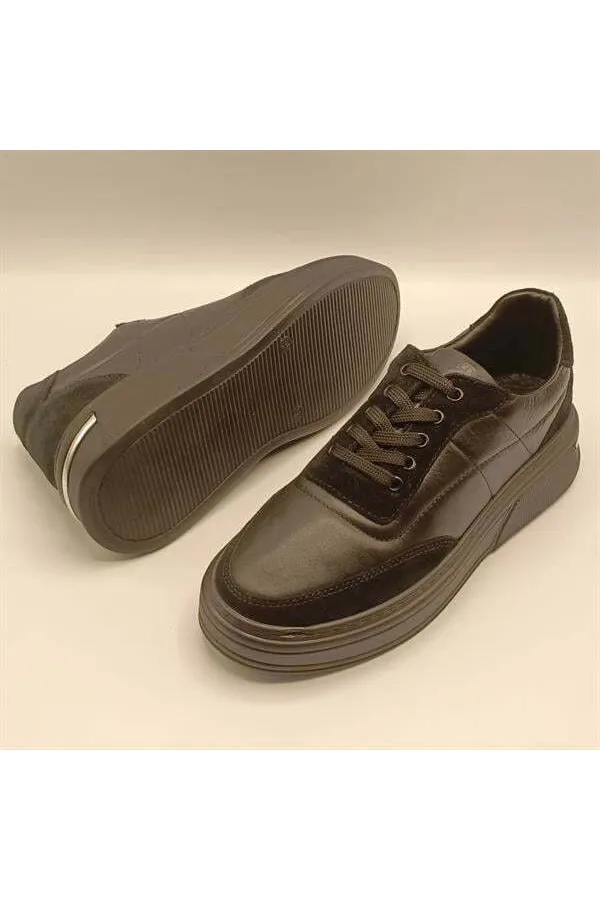 Baskets en cuir noir Lena pour femme, une exclusivité Ametist – Un confort optimal en toutes saisons