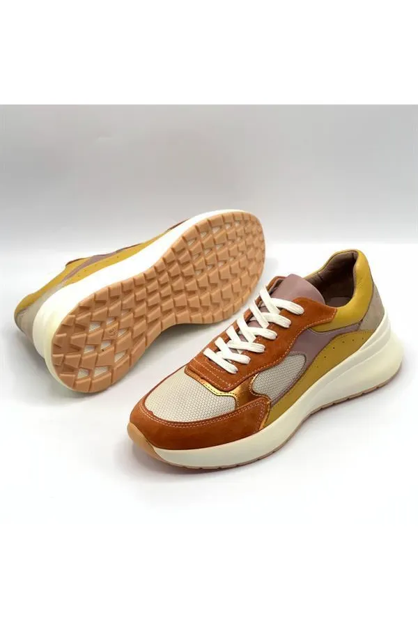 Comfy Bronze Leather Women's Athletic Shoes – Amethyst Exclusive