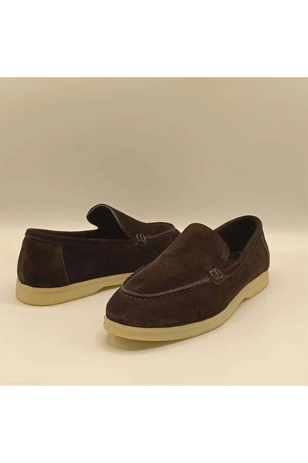 Mocassins Amy en daim noir pour femmes