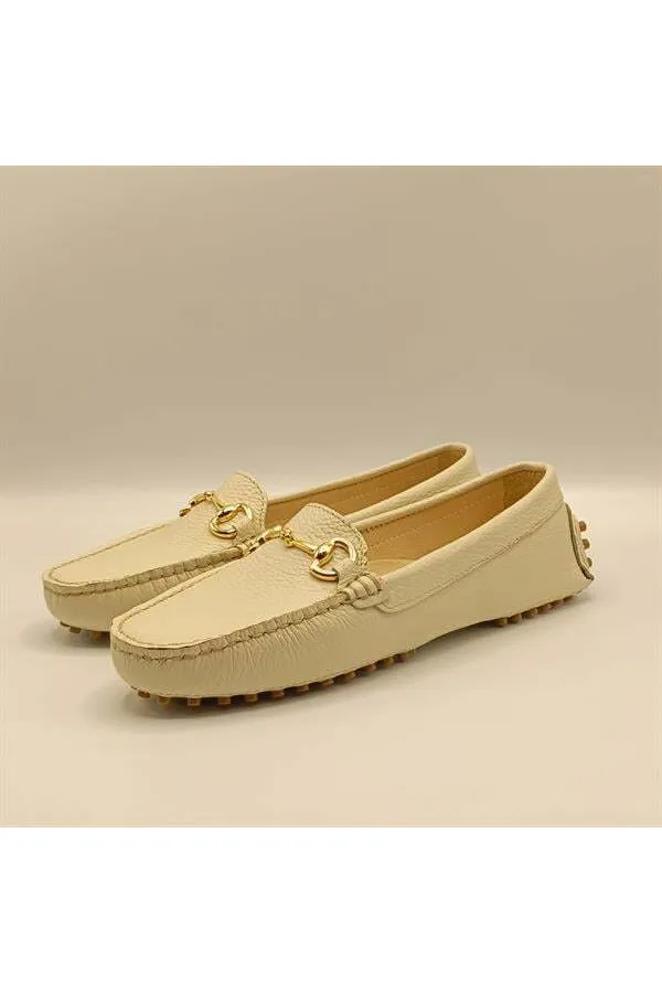 Chaussures décontractées pour femmes Diana en cuir beige