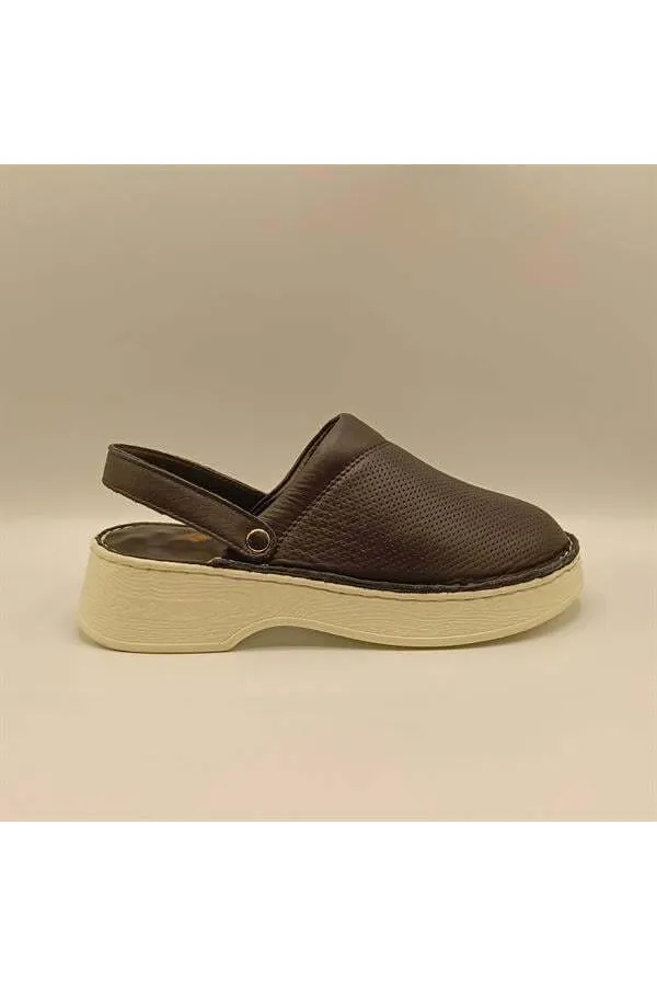 Sabo Black Leather Women's Slippers