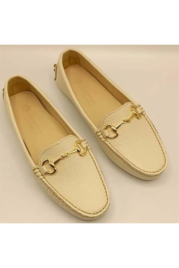 Chaussures décontractées pour femmes Diana en cuir beige