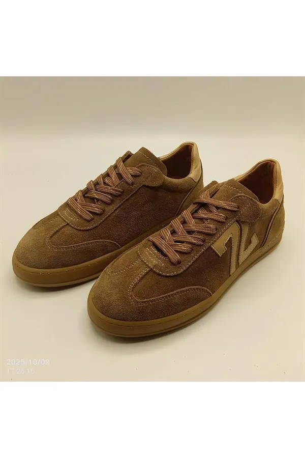 Baskets en daim pour femme Elio Sigaro – Cuir véritable, Nouvelle collection automne/hiver