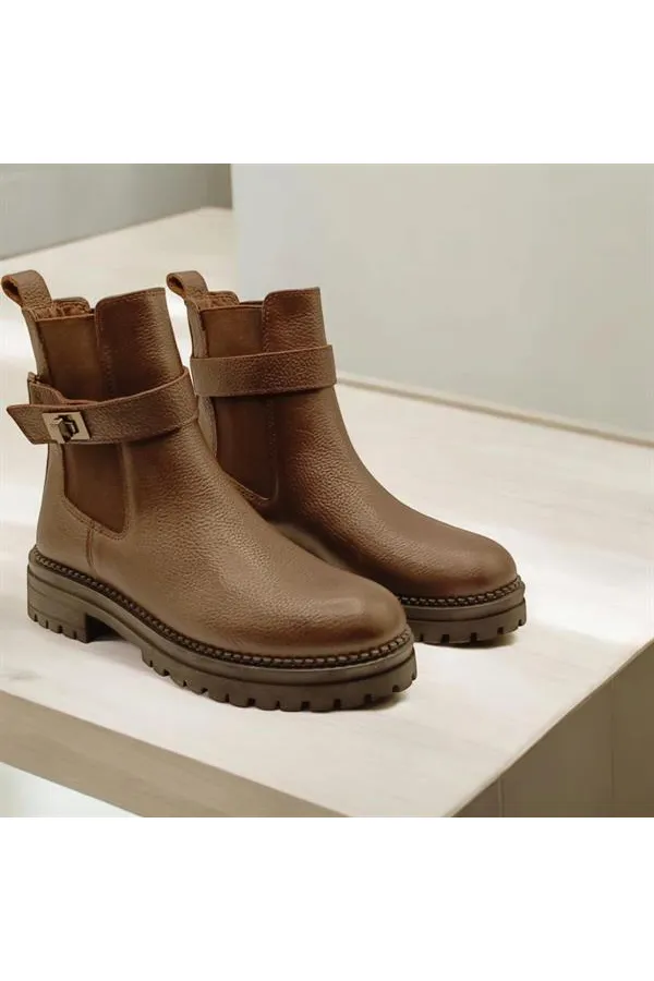 Bottines Chelsea Terra Coffee en cuir pour femmes