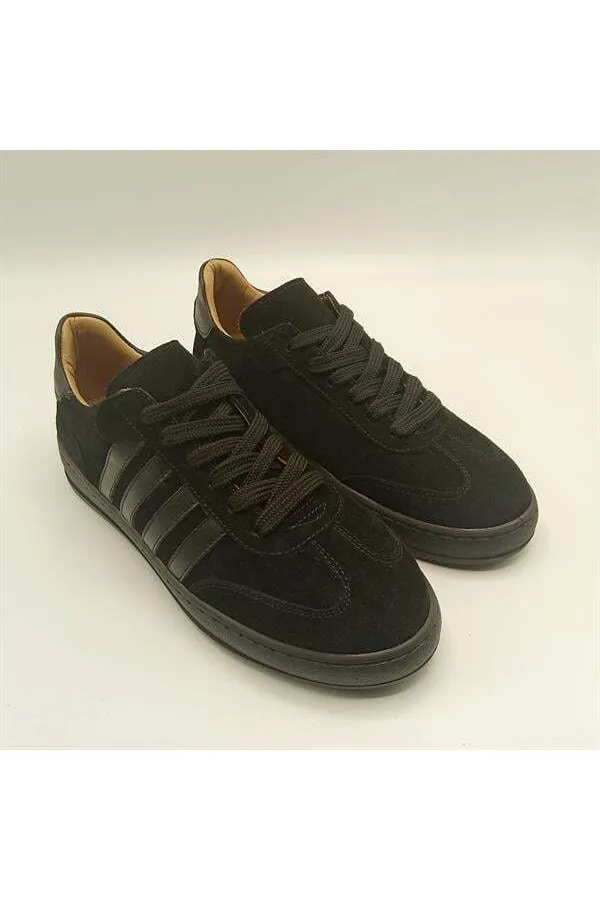 Elio Siyah Süet Kadın Sneaker – Gerçek Deri, Yeni Sezon Sonbahar/Kış