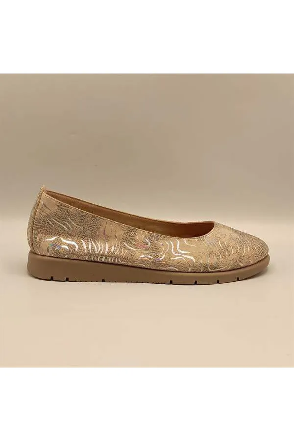 Alena Powder Pink Leather Ballet Flats