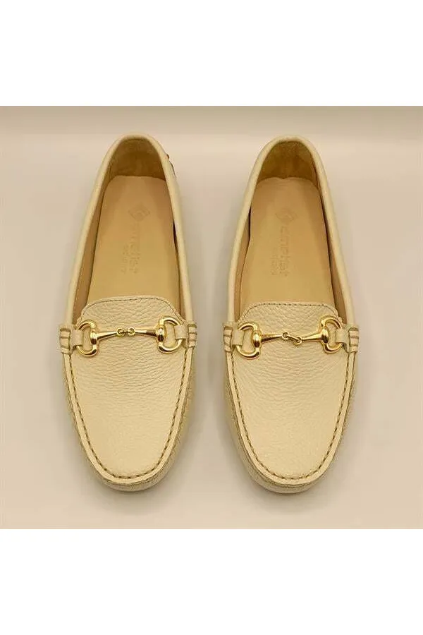 Chaussures décontractées pour femmes Diana en cuir beige