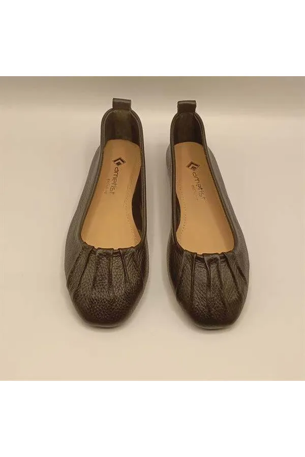 Ballerines Gale en cuir noir