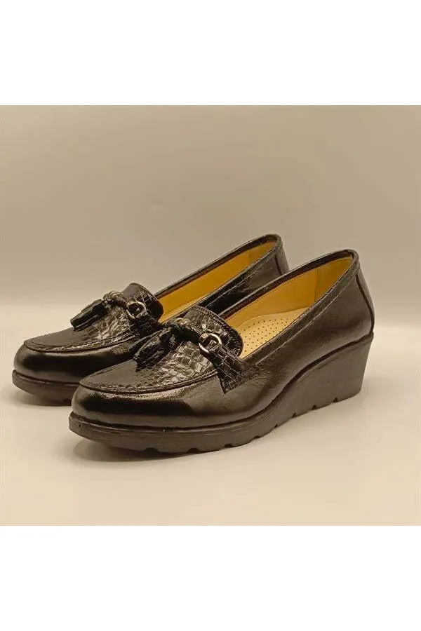 Lexi Black Casual Women's Shoes | Genuine Leather, Comfortable Sole | Handcrafted
