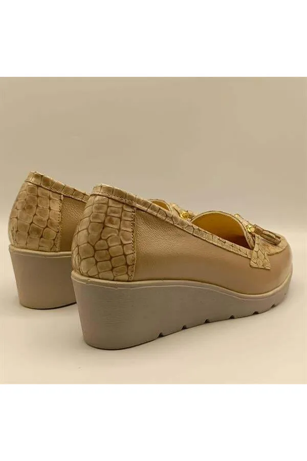 Lexi Beige Casual Women's Shoes | Genuine Leather, Comfortable Sole | Handcrafted