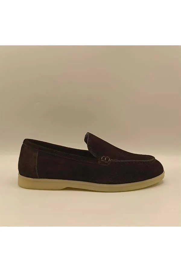 Mocassins Amy en daim noir pour femmes