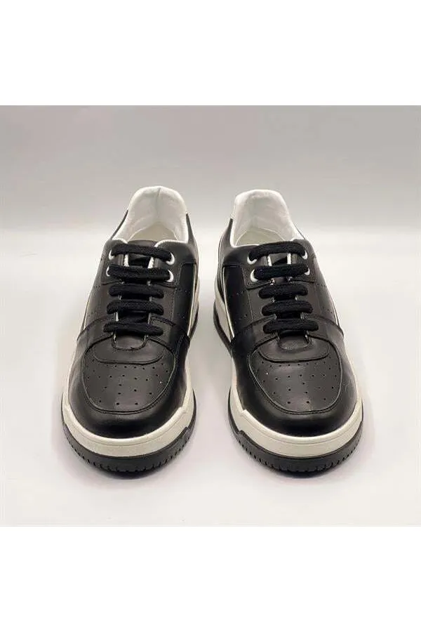 Pia Black Leather Women's Sneaker – Stylish and Comfortable Design