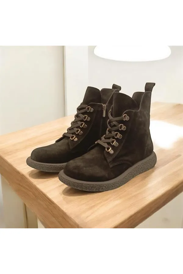 Bottes d'hiver en daim noir pour femmes