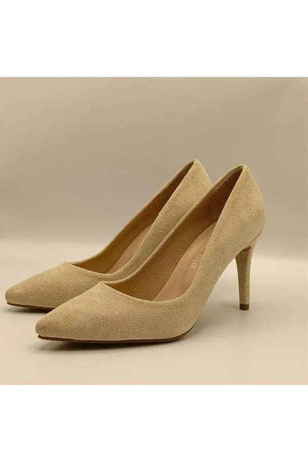Escarpins Carleen en daim beige