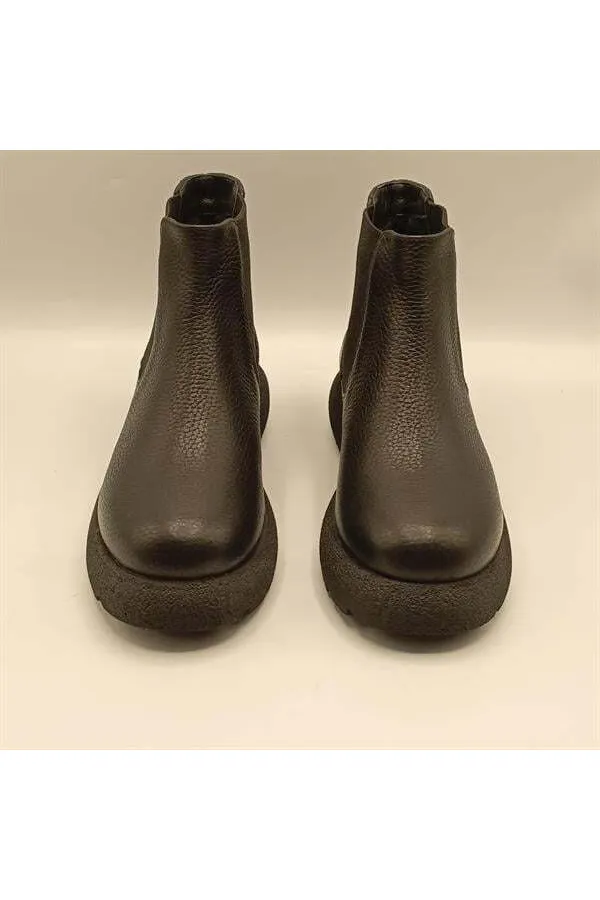 Bottines Chelsea Tuna en cuir noir pour femmes