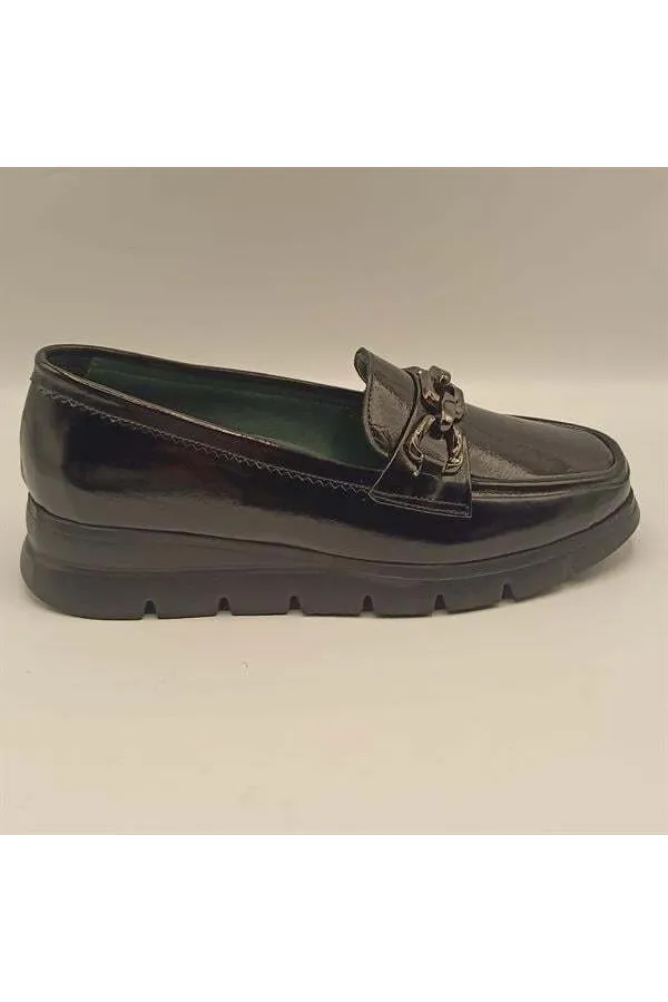 Chaussures décontractées pour femmes Pena en cuir verni froissé