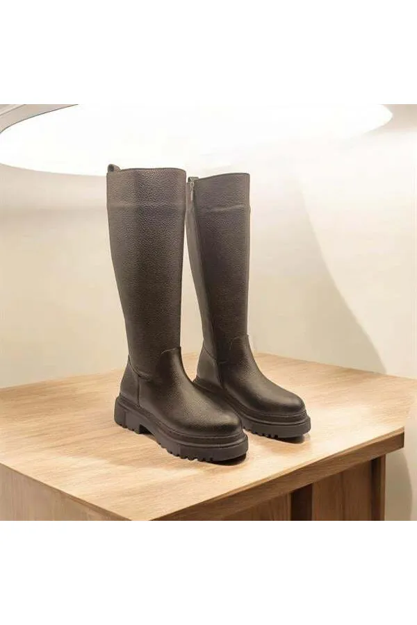 Bottes Rider en cuir noir pour femmes