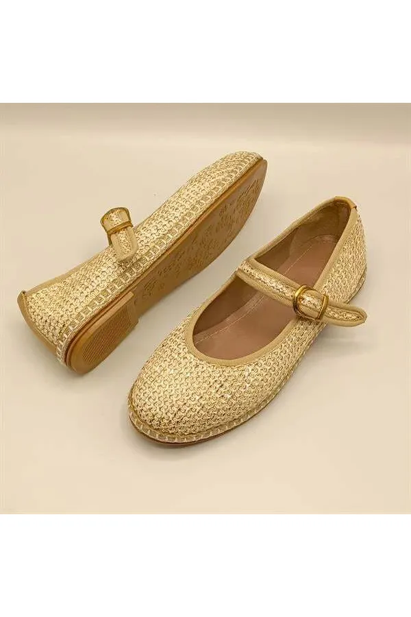Lotus Beige Ballet Flats