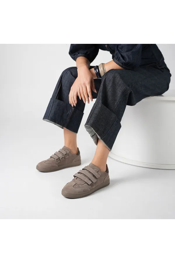 Faye Vizon Süet Kadın Cırtlı Sneaker