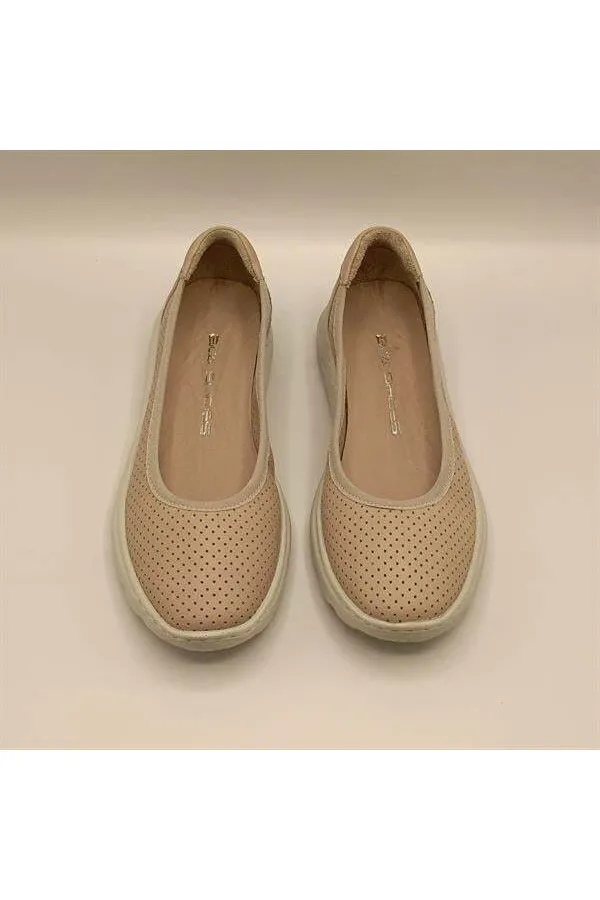 Adela Pudra Deri Günlük Kadın Ayakkabı