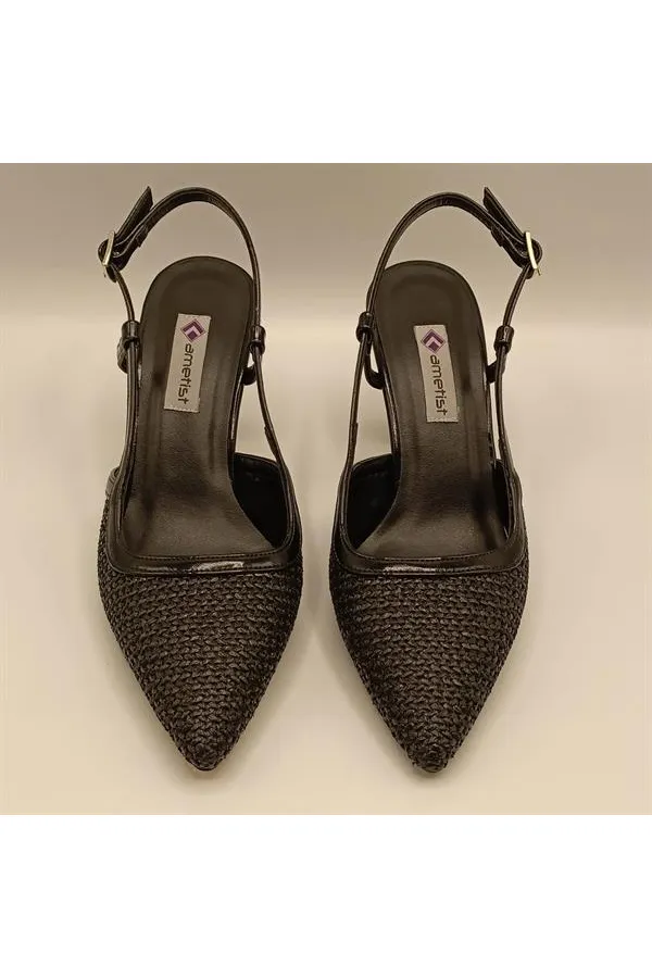 Abbey Siyah İnce Topuklu Ayakkabı