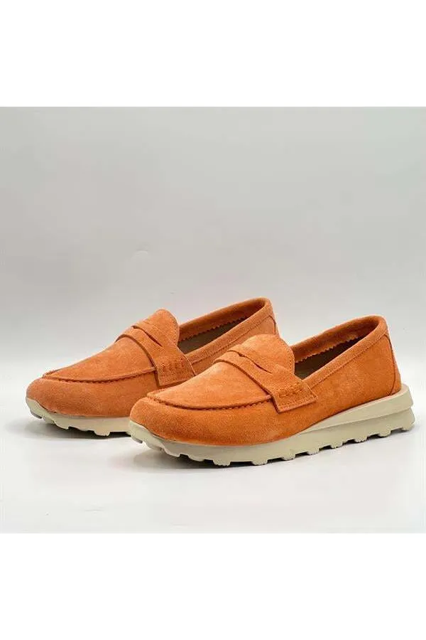 Carle Turuncu Kadın Loafer
