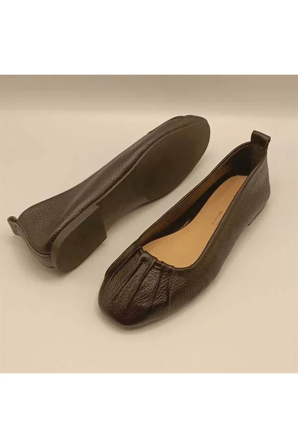 Ballerines Gale en cuir noir