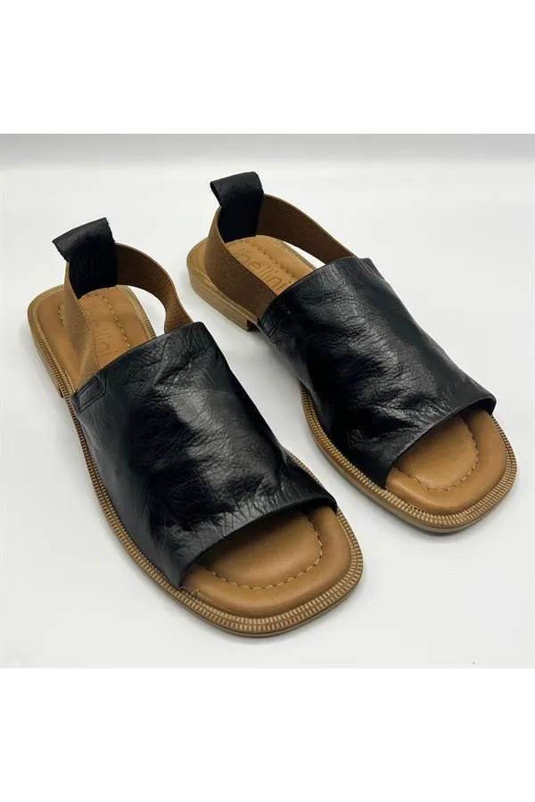 Bellini Black Leather Women's Sandals | Summer Comfort in Classic Style