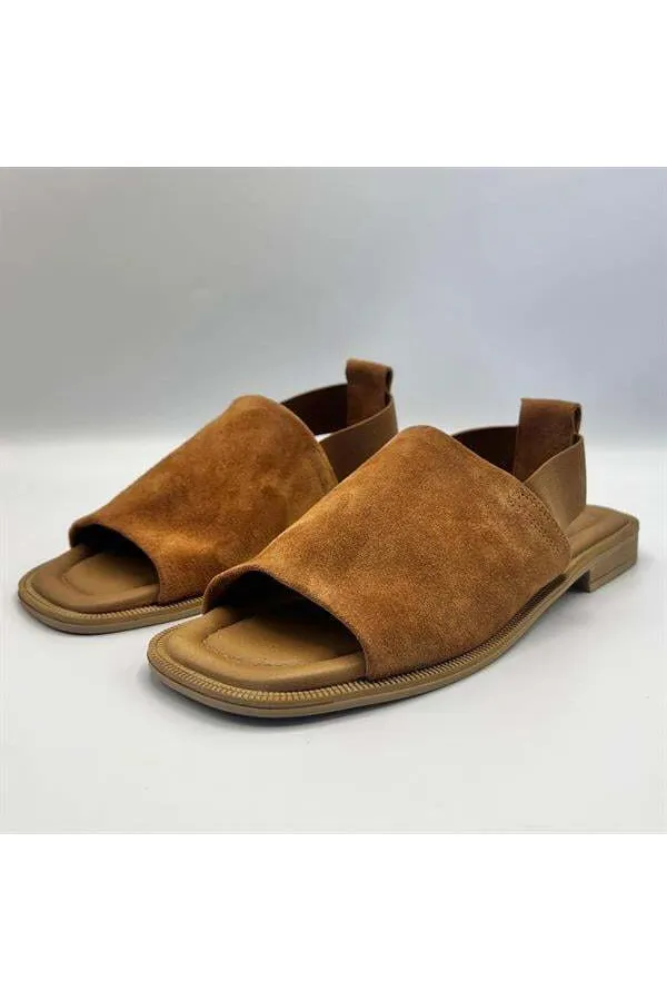 Bellini Tan Suede Leather Women's Sandals | Natural Elegance & Comfort